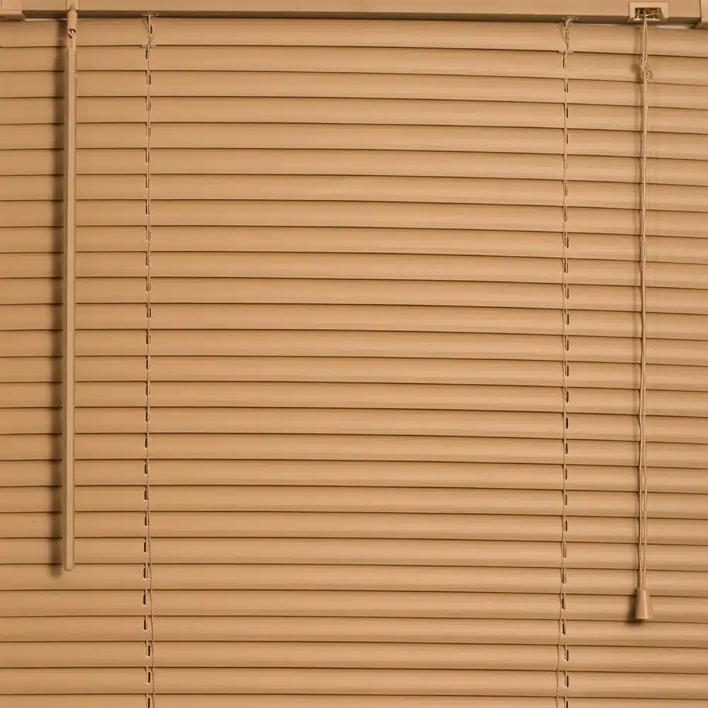 25mm PVC Venetian Blind – Champagne, 150cm x 160cm
