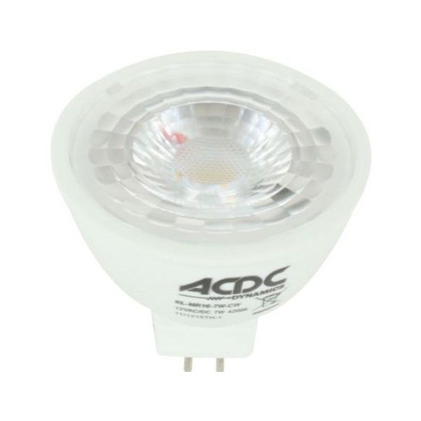 12VAC/DC  7W  Cool White Low Glare LED Lamp GU5.3