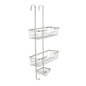 Hook-Over Shower Caddy, Stainless Steel – 32cm x 64cm x 12cm