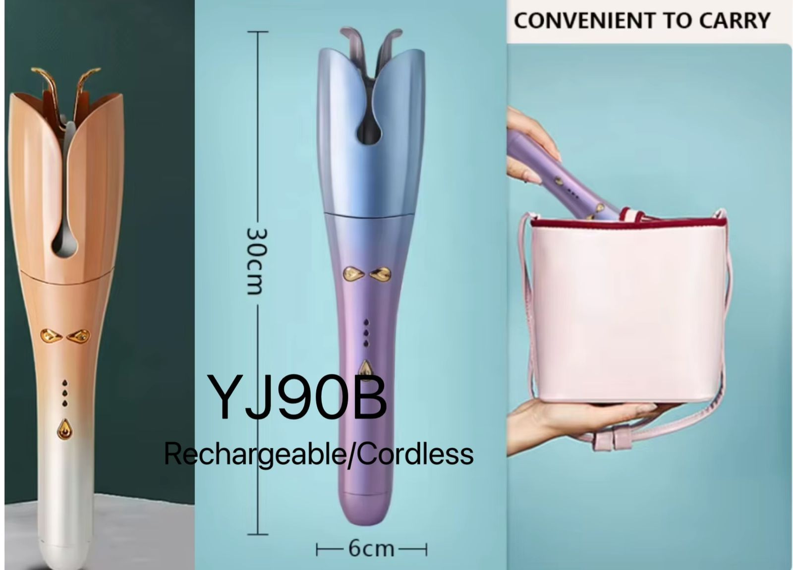 Cordless/ rechargeable hair curler
