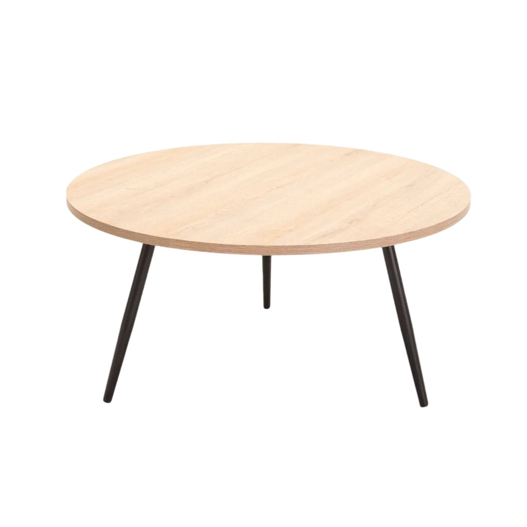 Vividitto - Sangrio 80cm Round Coffee Table - Oak