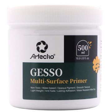 Artecho Gesso Multi-Surface Primer for Acrylic and Oil Painting - 500ml