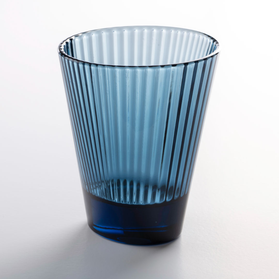 Olivia- Oval Glasses Dark Blue Set of 4 in Gift Box