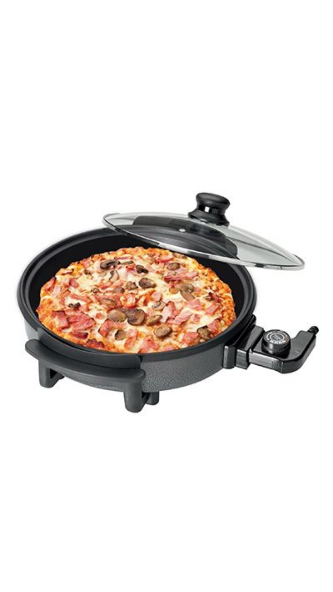 1500w Electric Pizza Pan with Glass