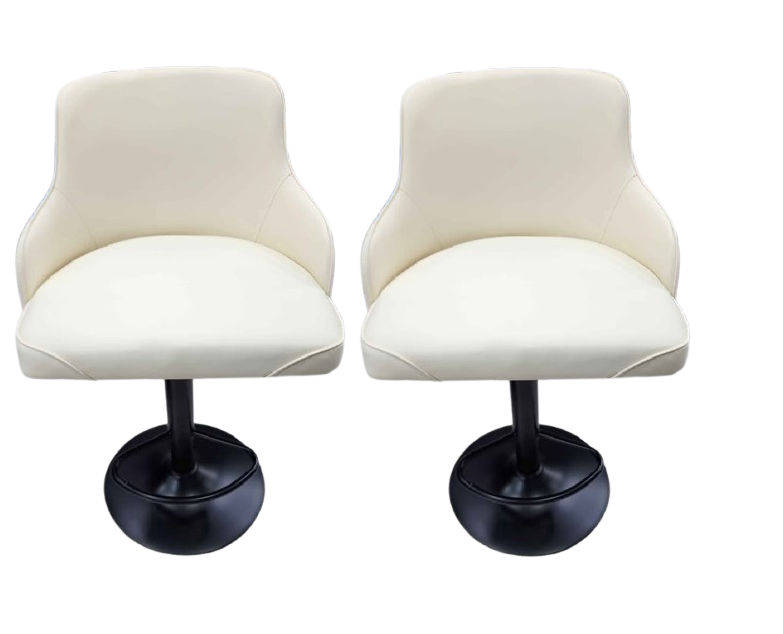 Elegant Bar Stool-White-2 Pack
