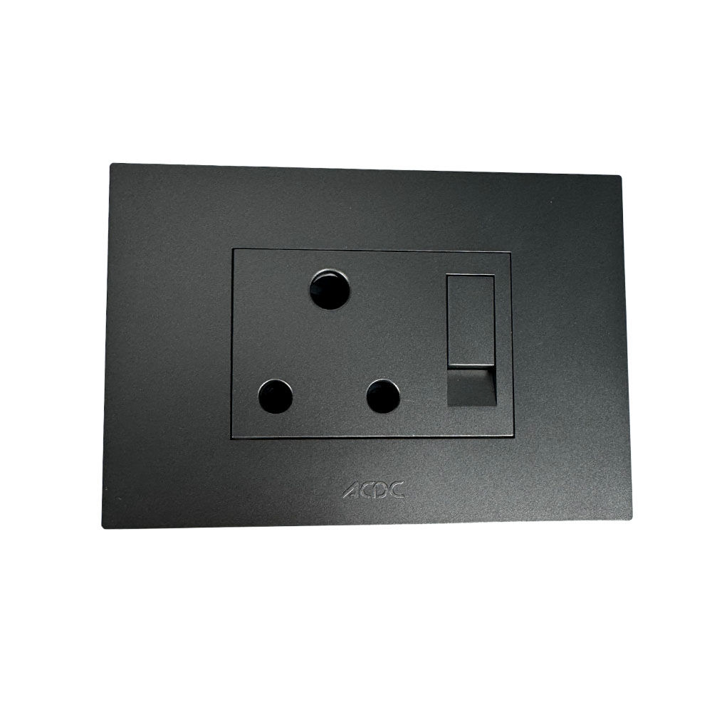 ACDC - Orion 16A Switched Socket Outlet 2x4 Slate (Pre-Assembled)
