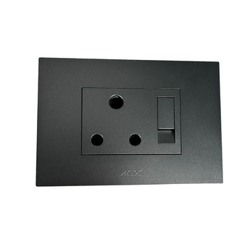 ACDC - Orion 16A Switched Socket Outlet 2x4 Slate (Pre-Assembled)