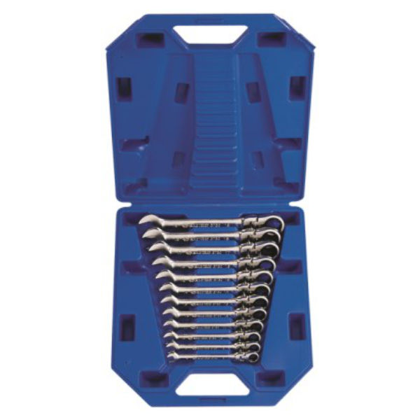 King Tony - Ratchet Spanner Set Flatex Head 8-19mm