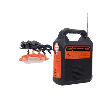 Solarfirst 23W Portable Generator with 3 Bulbs, Bluetooth Radio & Mp3 Player