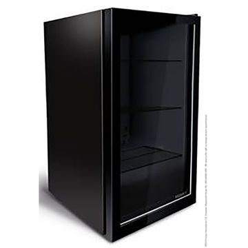 130 L Under Counter Beverage Cooler Glass Door Black