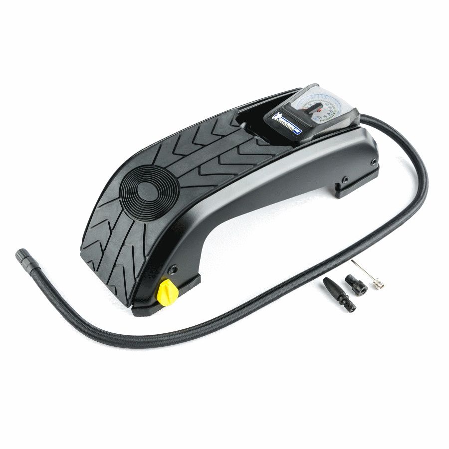 MICHELIN ANALOGUE SINGLE BARREL FOOT PUMP WITH RUBBER FEET LEROY