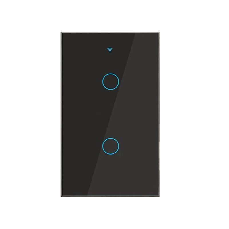 WIFI Smart Switch 2 Gang Black