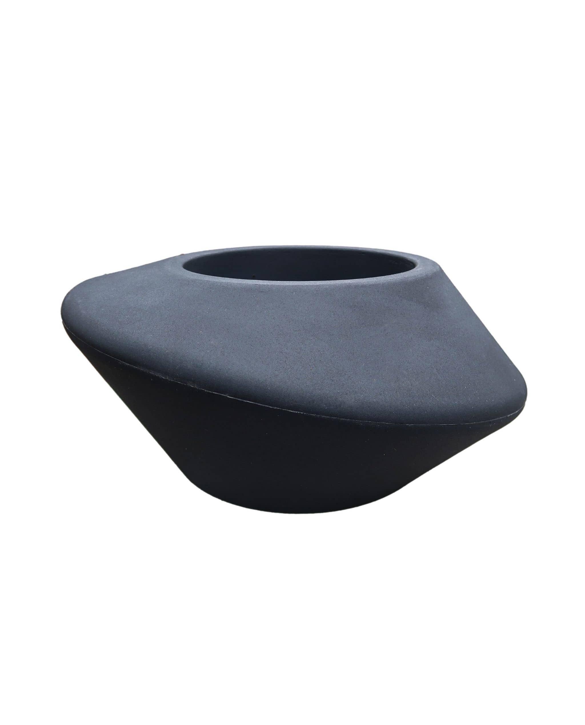 Top Pot Japi Planter Low - Lead