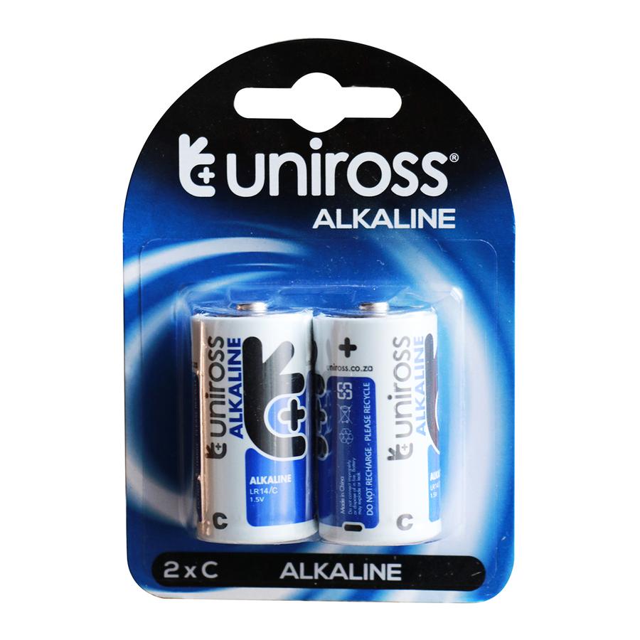 Uniross Battery Alkaline C 2 Pack 3 Pack