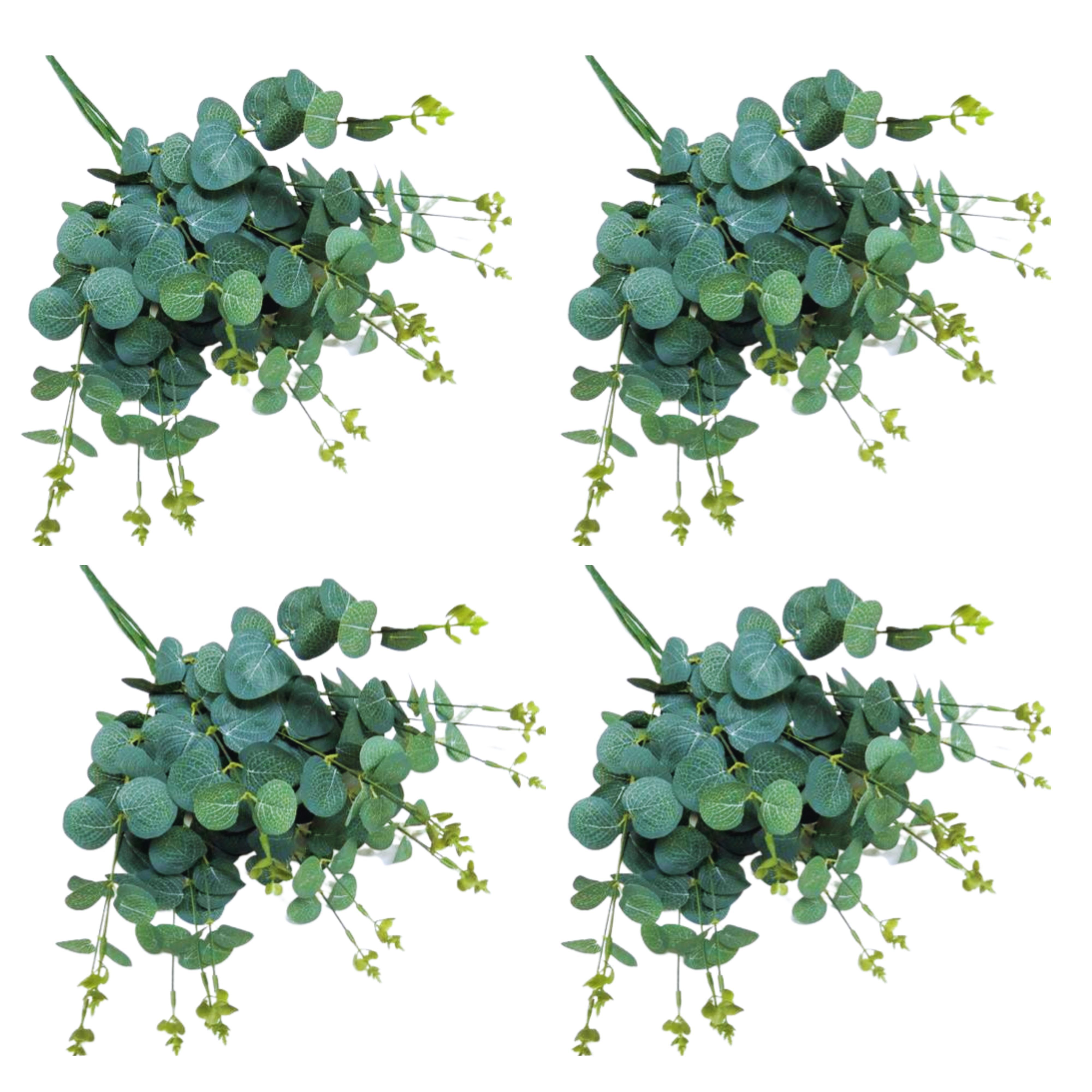 Beautiful Artificial Eucalyptus Leaf Bunch - 50cm - 4 Pack