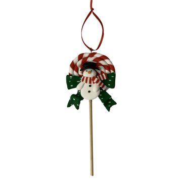 HANG D�COR CANDY SNOWMAN WITH B/HAT