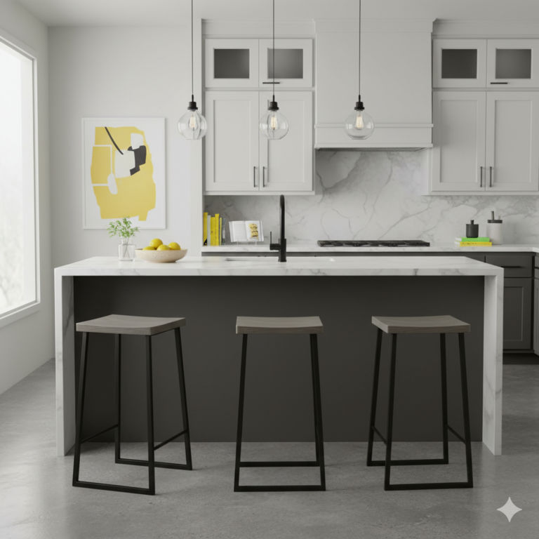 Steel Matt Black Bar Chair