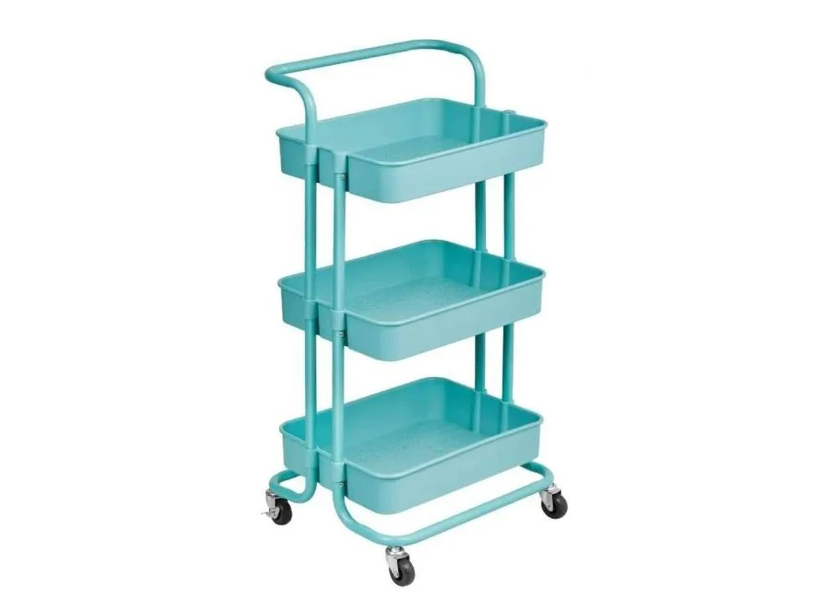 3 Tier Rolling Storage Trolley for Kitchen, Bathroom, Office, Workshop green