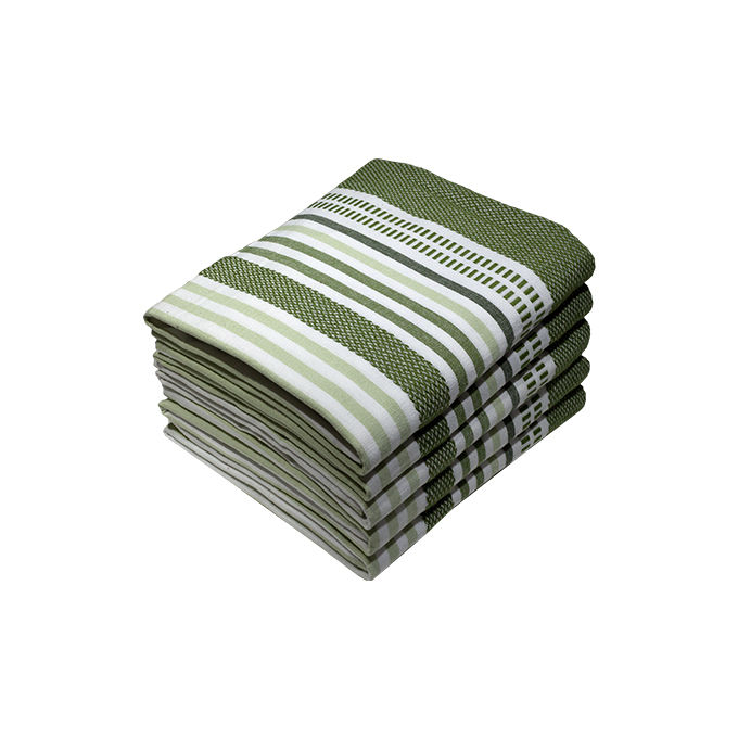 Multipurpose, Easy Fit, Absorbent Kitchen Towel - Design 2219 - 048x070cms - (05 Pc Pack) - Stripes - Margarita