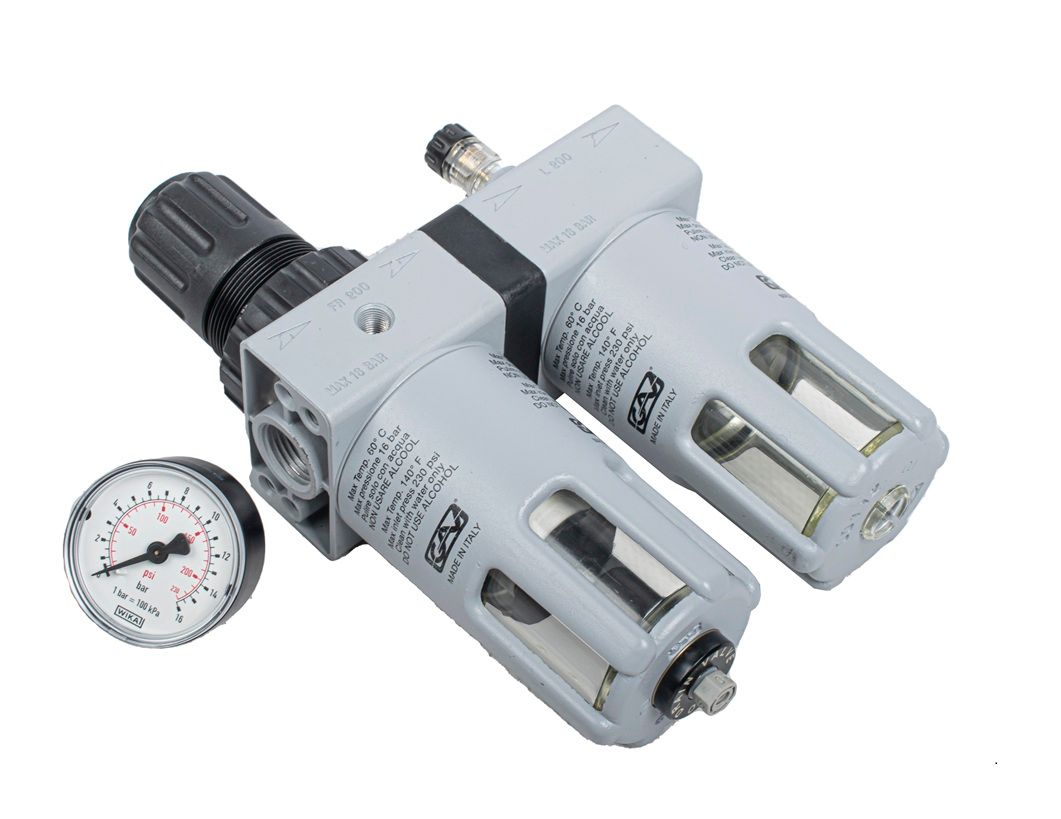 Filter Regulator Lubricator 1/2" With Auto Drain
