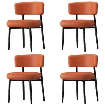 Retro-Modern Padded Dining Chair Set