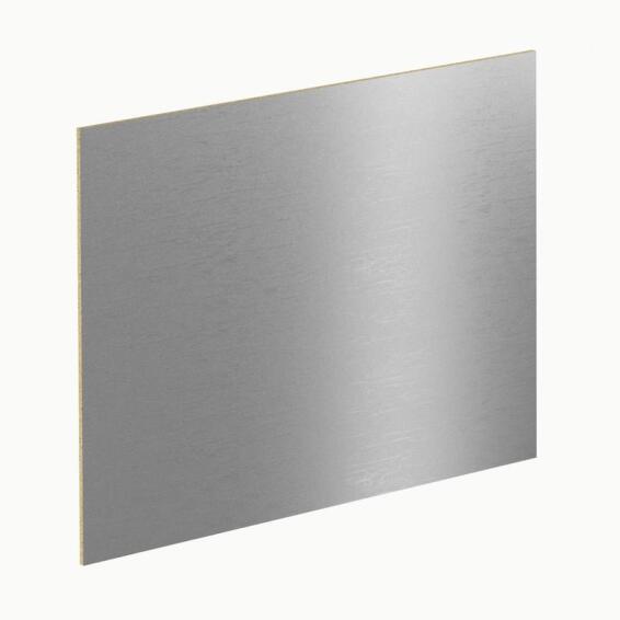 Kitchen Backsplash Laminate W300Cm X H64Cm X D0,8Cm Stainless Steel Brushed Effect