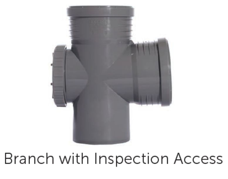 PVC/PP - 110x50mm Branch with Inspection Point