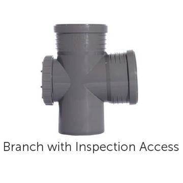 PVC/PP - 110x50mm Branch with Inspection Point