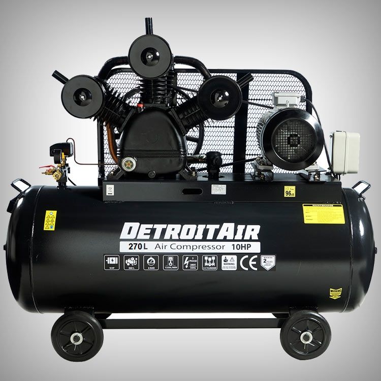 Air Compressor DETROIT CAST IRON 10Hp (7.5kw) 380V 8Bar HIGH VOLUME