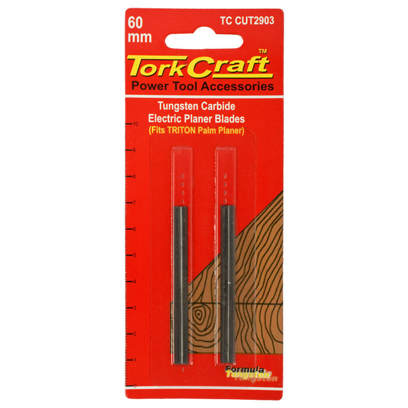 Tork Craft - Planer Blades 60mm Tungsten Pair - 2 Pack
