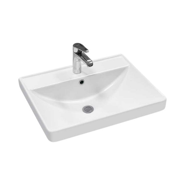 VANITY BASIN - WHITE - MILANO - 605X395X180MM