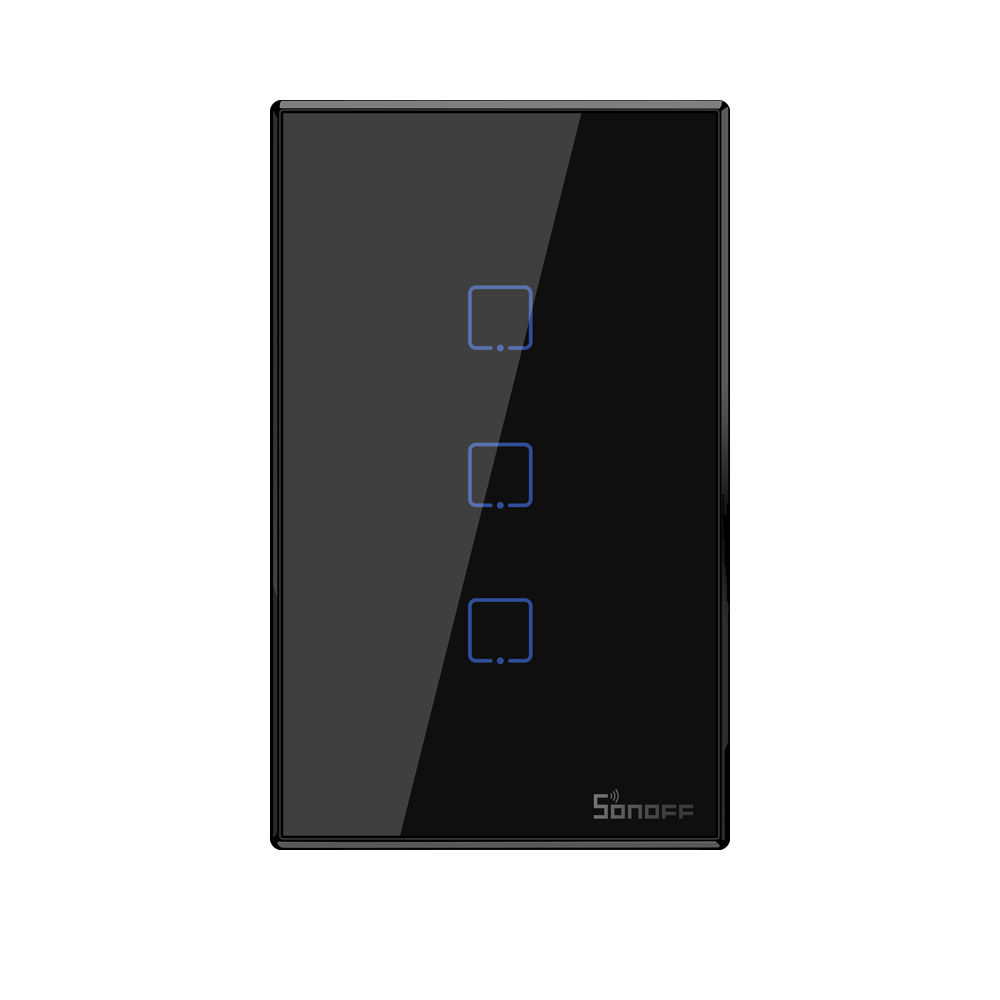 Sonoff Smart Light Switch Black 3CH WiFi\RF433 T3US3C