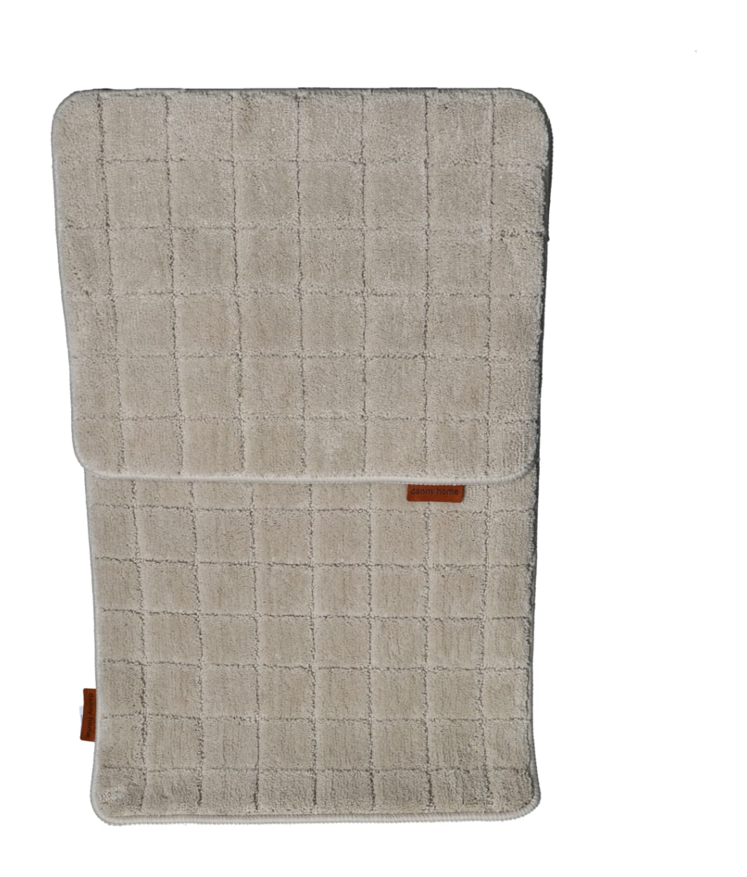 Grey 2 Pcs Bathroom Mat Set