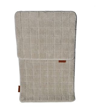 Grey 2 Pcs Bathroom Mat Set