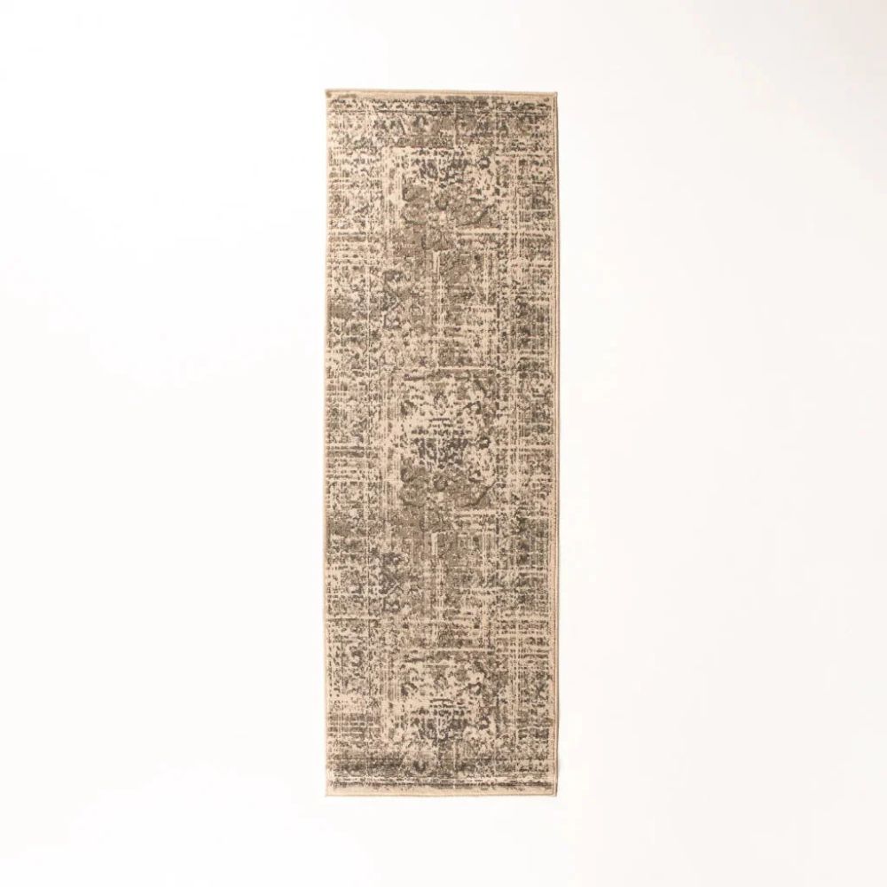 Oslo OS2 Runner – 80 240 cm Distressed Polypropylene Hallway Rug in Blue, Grey & Beige
