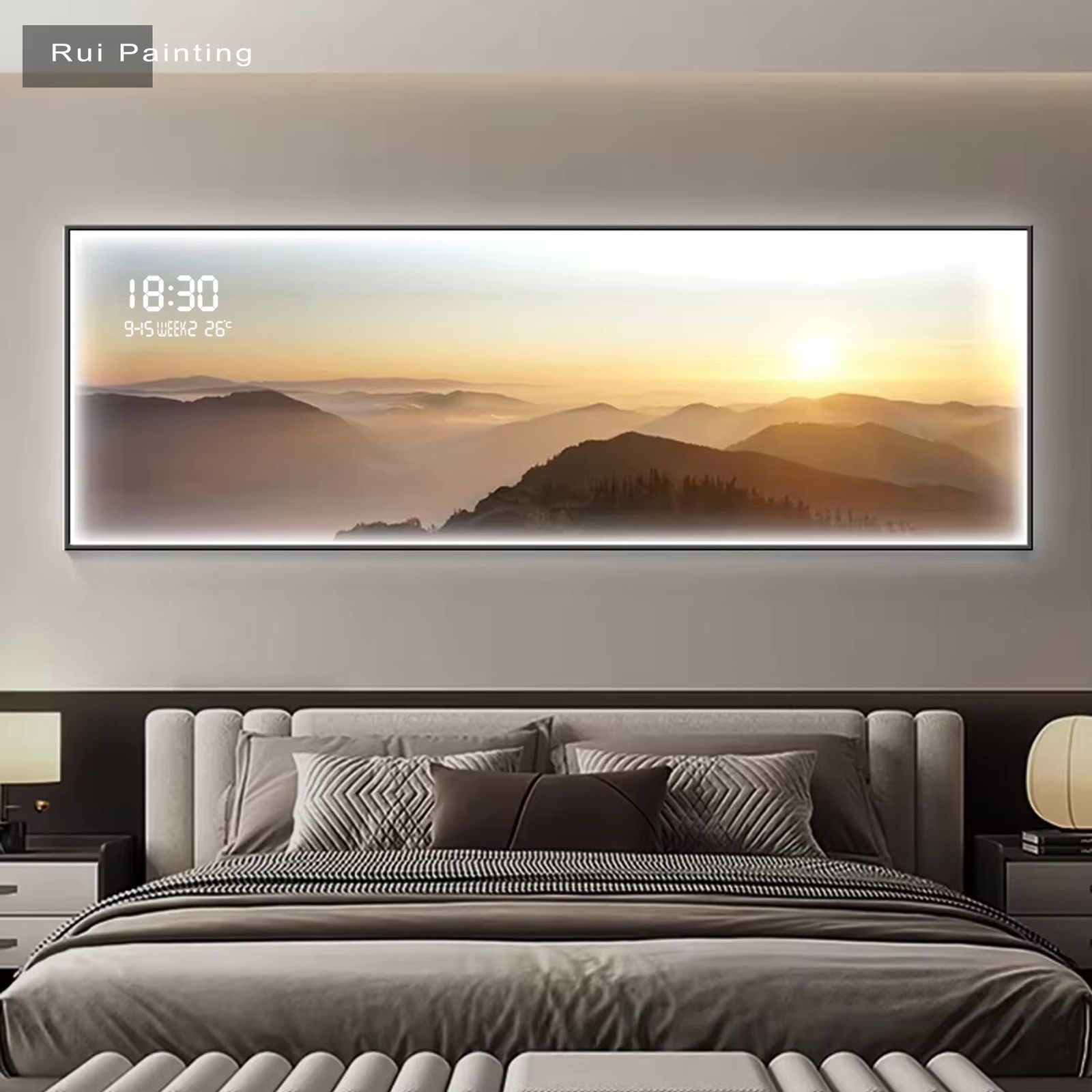 Smart Backlit Mirror with Digital Time & Temp