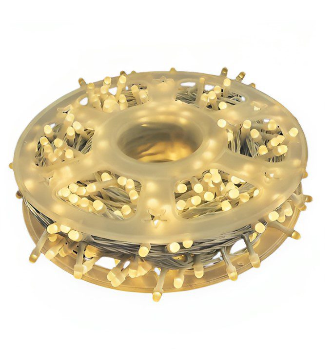 50m Clear Warm White Cable Reel LED Bubbles Light 220L - ZYF-D198