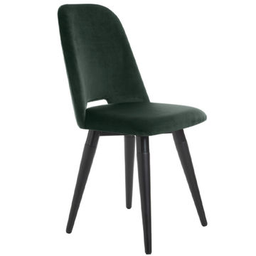Selina Velvet Swivel Chair -Green