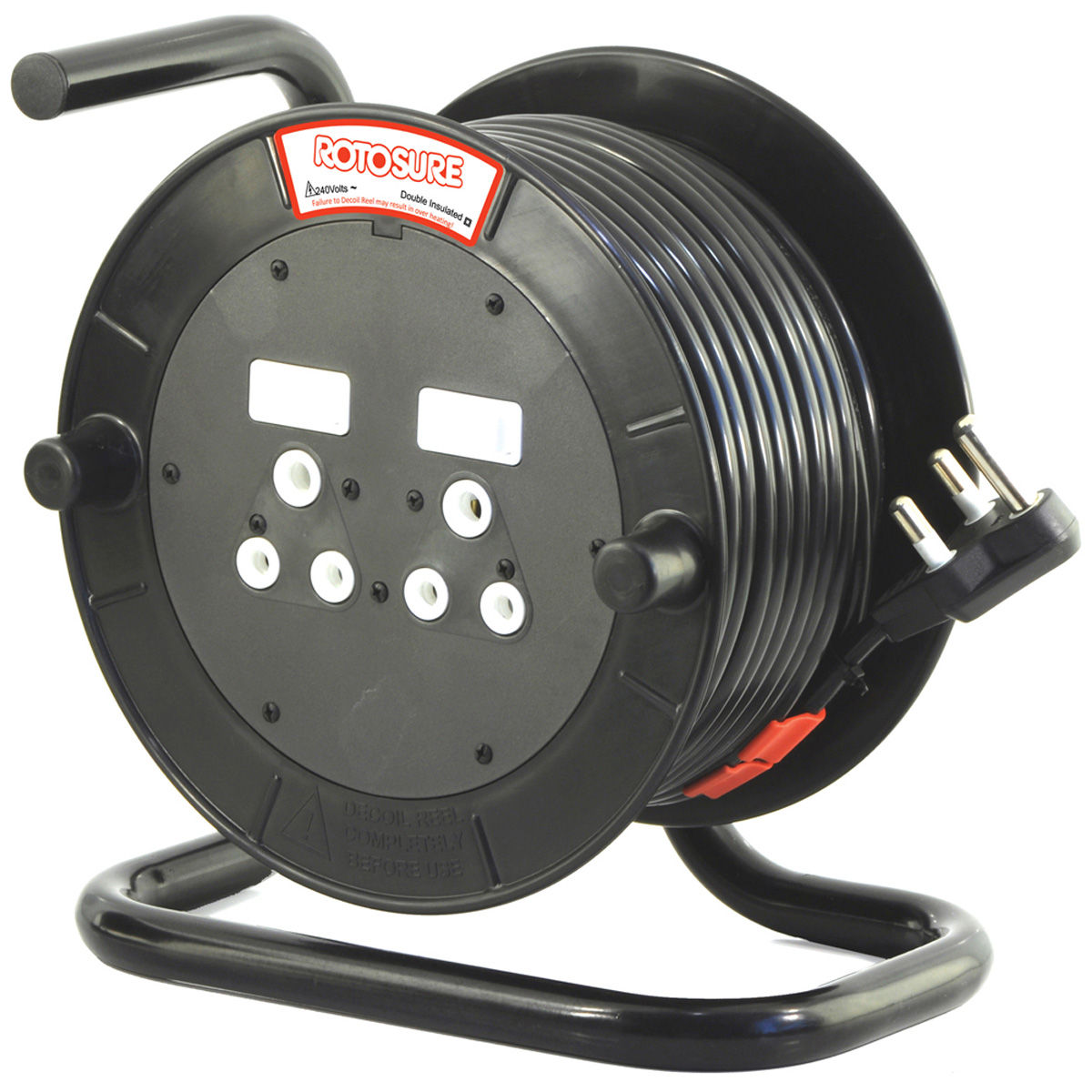 20m 10amp Double Plug Lite Duty Extension Reel