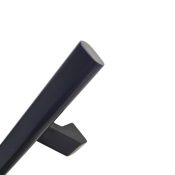 Oval pull handle offset stainless steel 1.2m matte black