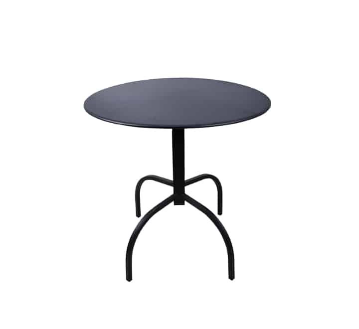 Vividitto - Round Steel Cafe Table 70cm - Black