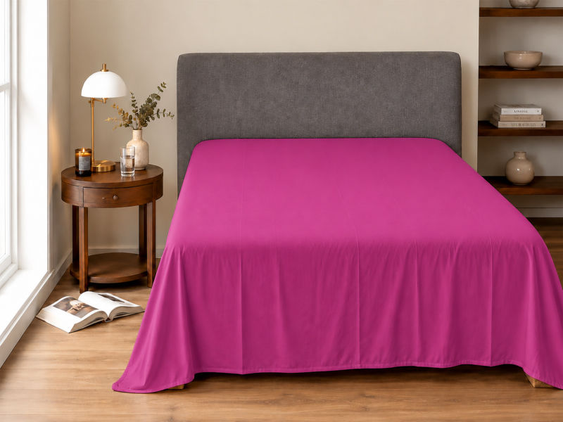 Everyday Collection Flat Sheet - 90GSM - Fuchsia Purple - King XL - 30 Pc Pack