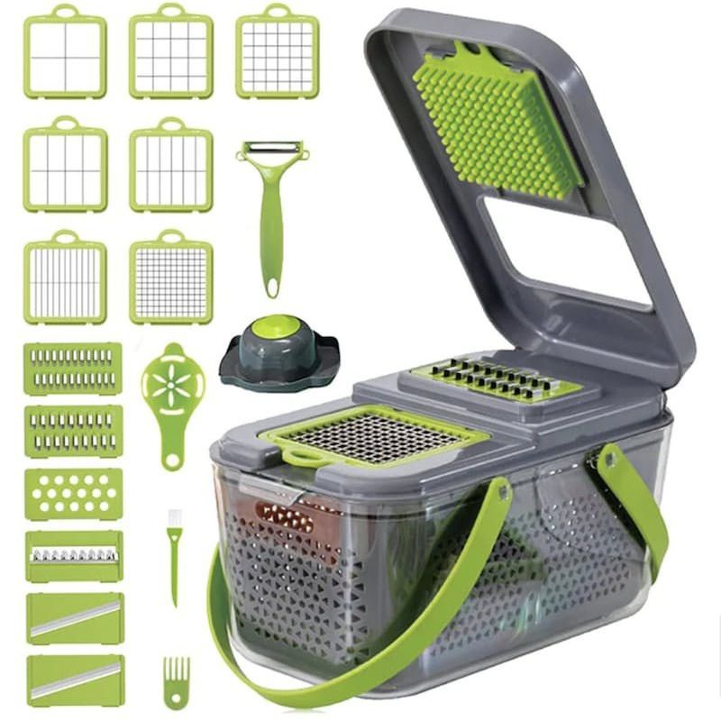 22 Piece Multifunction Veggie And Fruit Slicer