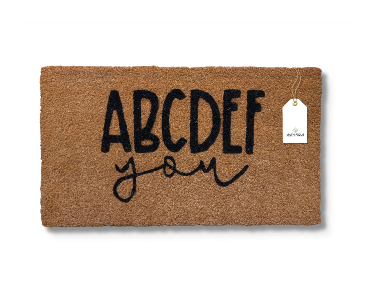 Matnifique Coir Design Doormat - ABCDEF You 700 x 400 x 14mm