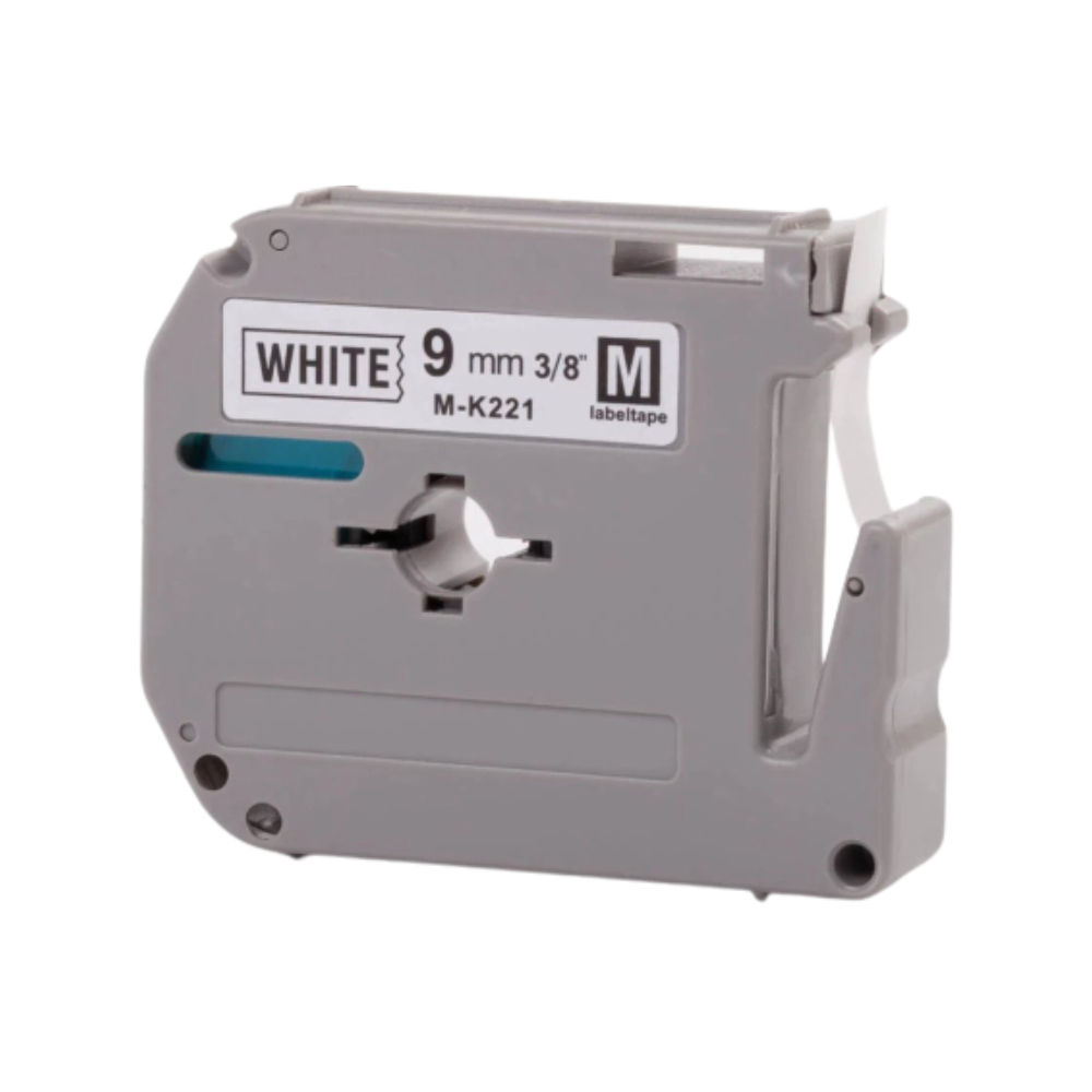 Brother M-K221 Compatible Label Tape M/MK (Black On White) 9mm*8m