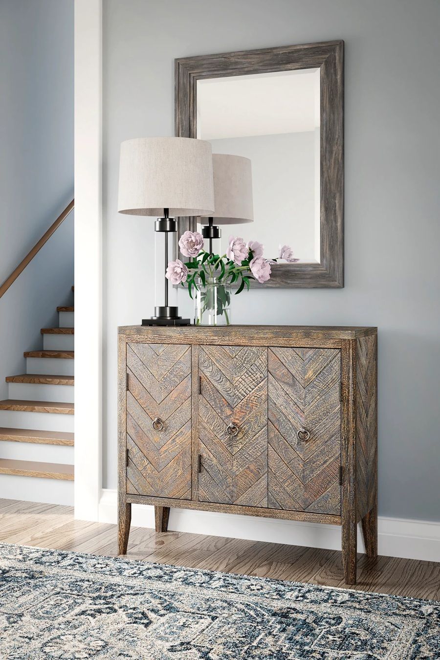 Paramount Mirrors & Prints -The Tide Mirror – Harbour Grey