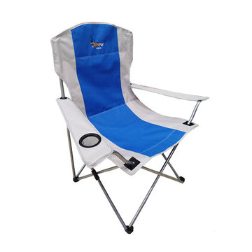 AfriTrail Oryx Deluxe Folding Arm Chair Blue 120kg