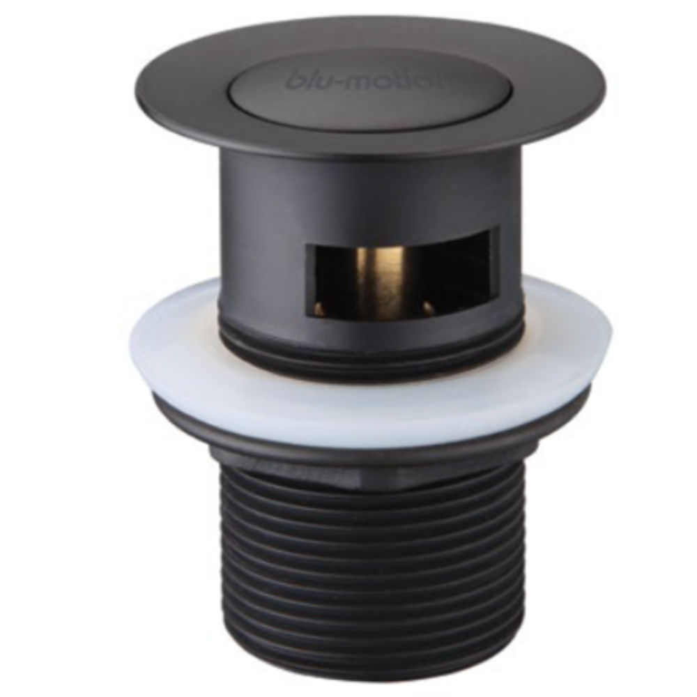 BLACK POPUP BASIN WASTE - SLOTTED
