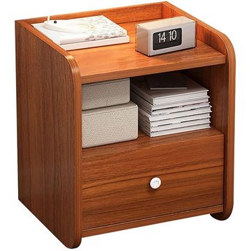 Brown Single Drawer Bedside Table - JG20375612