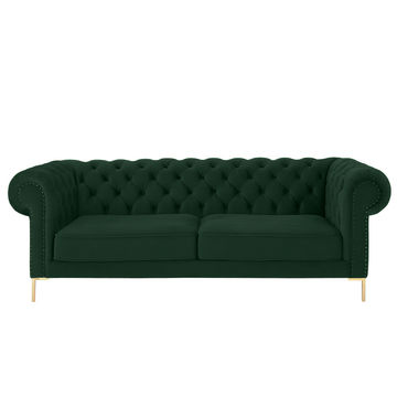 Odel Chesterfield 3 Seater Couch - Emerald Green
